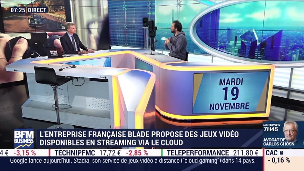 Emmanuel Freund (Blade) : Google arrive sur le marché de Blade avec son offre Stadia - 19/11 - Vidéo Dailymotion