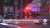 Encuentran 7 bolsas con restos humanos en Monterrey
