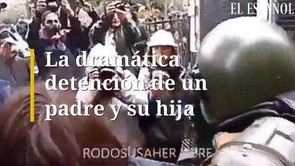 "¡Papá! ¡Socorro!": el vídeo de la dramática detención de un padre y su hija en Chile