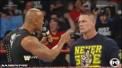 (ITA) Confronto tra The Rock e John Cena prima del Twice in Lifetime Match di WrestleMania (WWE RAW Old School 04/03/2013)