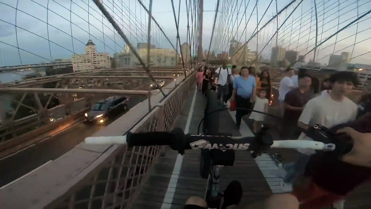 On the Brooklyn Bridge Bike Lane