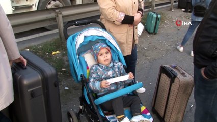 TEM Otoyolu'nda yolcu otobüsünde korkutan yangın