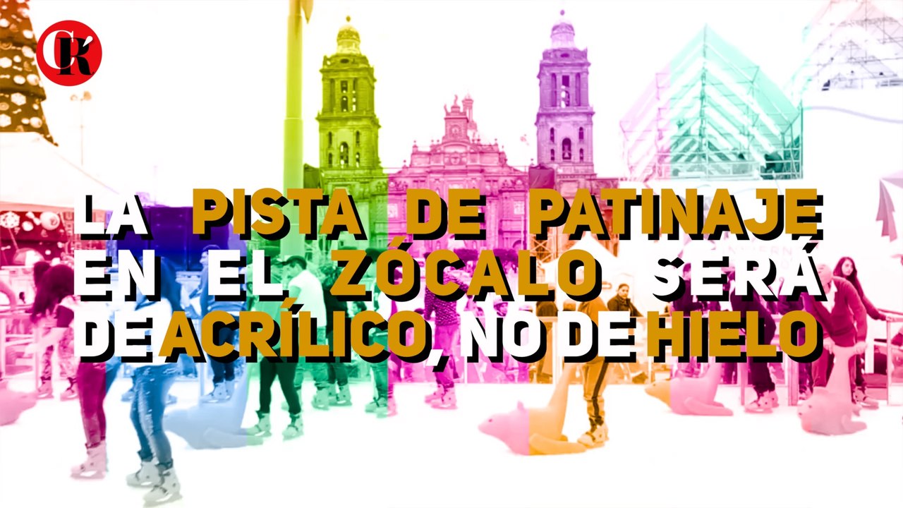 La pista de patinaje en el Zócalo será de acrílico, no de hielo