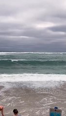 Man Falls off Boat during Crazy Weather