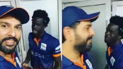 Yuvraj Singh breaks into laughter after Chadwick Walton tries speaking Punjabi