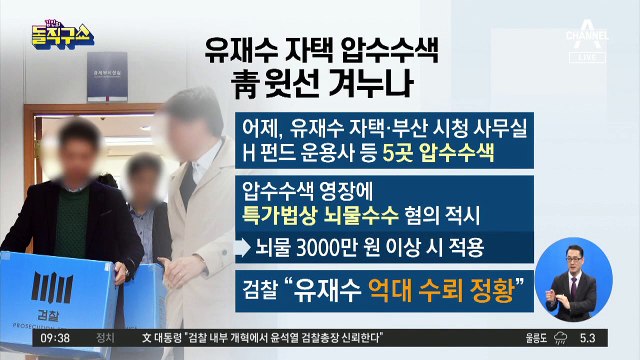 검찰, 유재수 자택 압수수색…靑 윗선 겨누나