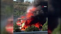 - Bursa'de benzin tankeri alev alev yandı