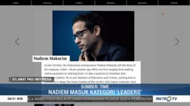Nadiem Masuk Daftar 100 Tokoh Berpengaruh di Dunia Versi Time