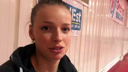 Tennis de table - la réaction de Marie Migot après la victoire d’Etival sur Grand-Quevilly