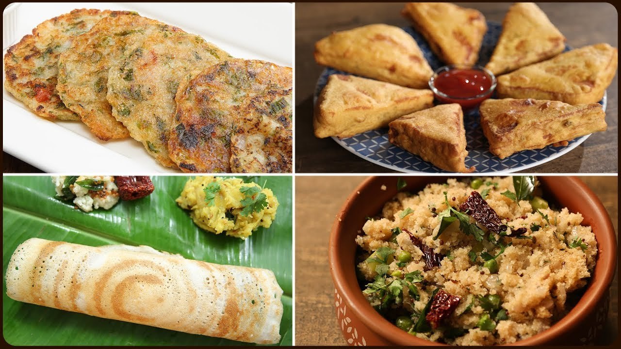 Easy Breakfast Recipes:Bread Omelette | Egg Sandwich | Poha Dosa | Upma | Bread Pakora | Masala Dosa