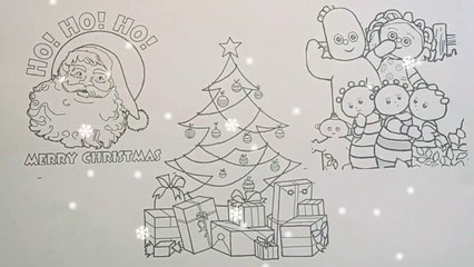 Learn Colours with In The Night Garden l Santa l Christmas Tree l Coloring Pages for Kids l Rainbow