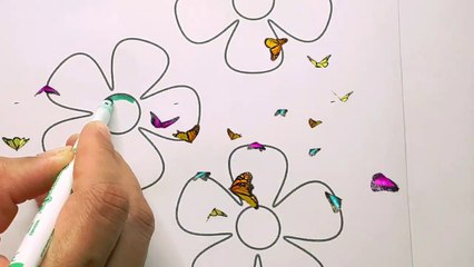 Learn Colours with Simple Flower l Kids Coloring Pages l Educational & Creative Video for Children l