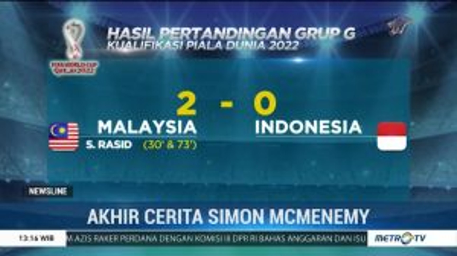 ⁣Hasil Kualifikasi Piala Dunia 2022: Timnas Indonesia Menyerah 0-2 dari Malaysia