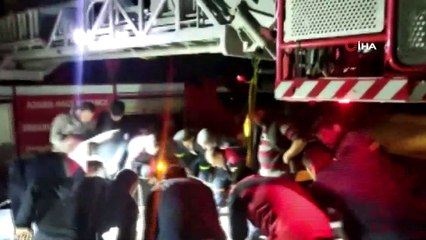 5 metre yükseklikten beton zemine çakılan işçi kurtarıldı