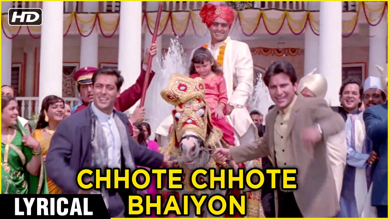 Chhote Chhote Bhaiyon Ke Lyrical | Hum Saath Saath Hain | Salman Khan, Saif Ali Khan, Tabu Karisma