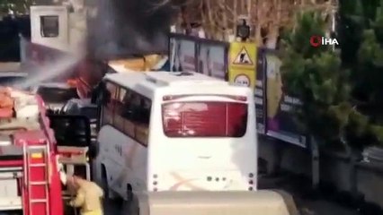 Kadıköy'de korkutan patlama anı kamerada