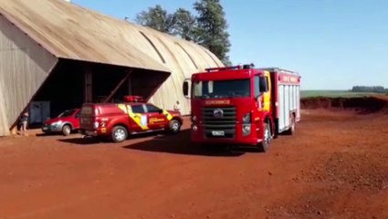 Homem cai em silo de soja após sofrer desmaio, na região de Espigão Azul