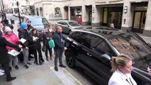 Rare outing for Elton John as he arrives at book signing in Piccadilly Circus, London