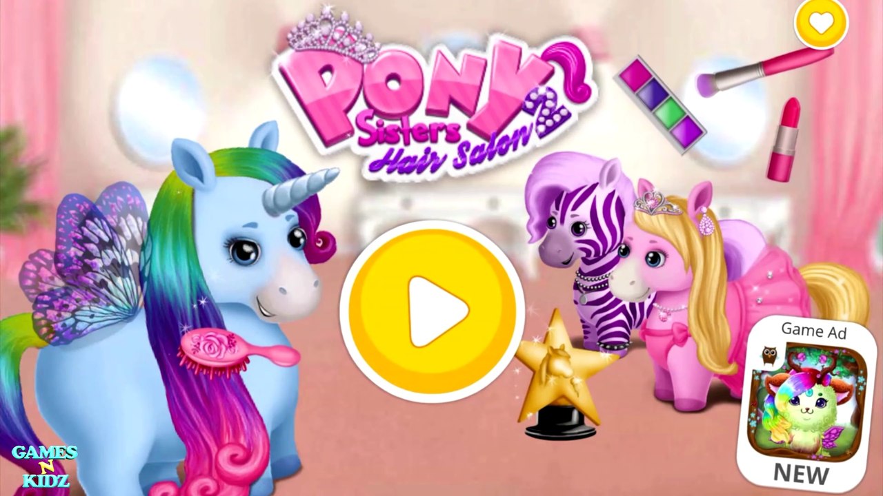 Fun Animal Horse Care - Pony Horse Care Hair Salon Dress Up - Pony Sisters Hair Salon 2