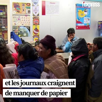 Les boliviens font la queue par centaine pour acheter des biens de première nécessité
