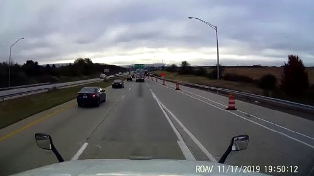 Truck Slides into Stationary Traffic