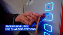 Think twice before using public charging stations