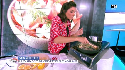 Carpaccio de crevettes aux agrumes