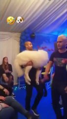 Football -  Lucas Moura (Tottenham) and his strange dance partner