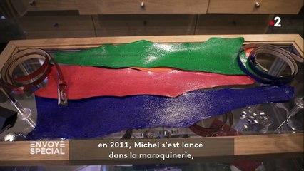 "On dirait du reptile", mais ce cuir coloré est en peau de... truite basque