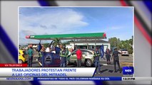 Trabajadores protestan frente a las oficinas del Mitradel - Nex Noticias
