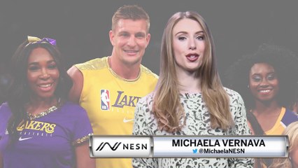 Gronk Dances With Laker Girls