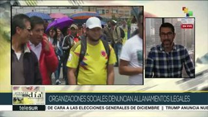 Colombia: denuncian allanamientos policiales sin proceso judicial