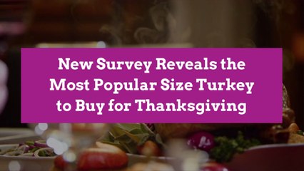 New Survey Reveals the Most Popular Size Turkey to Buy for Thanksgiving