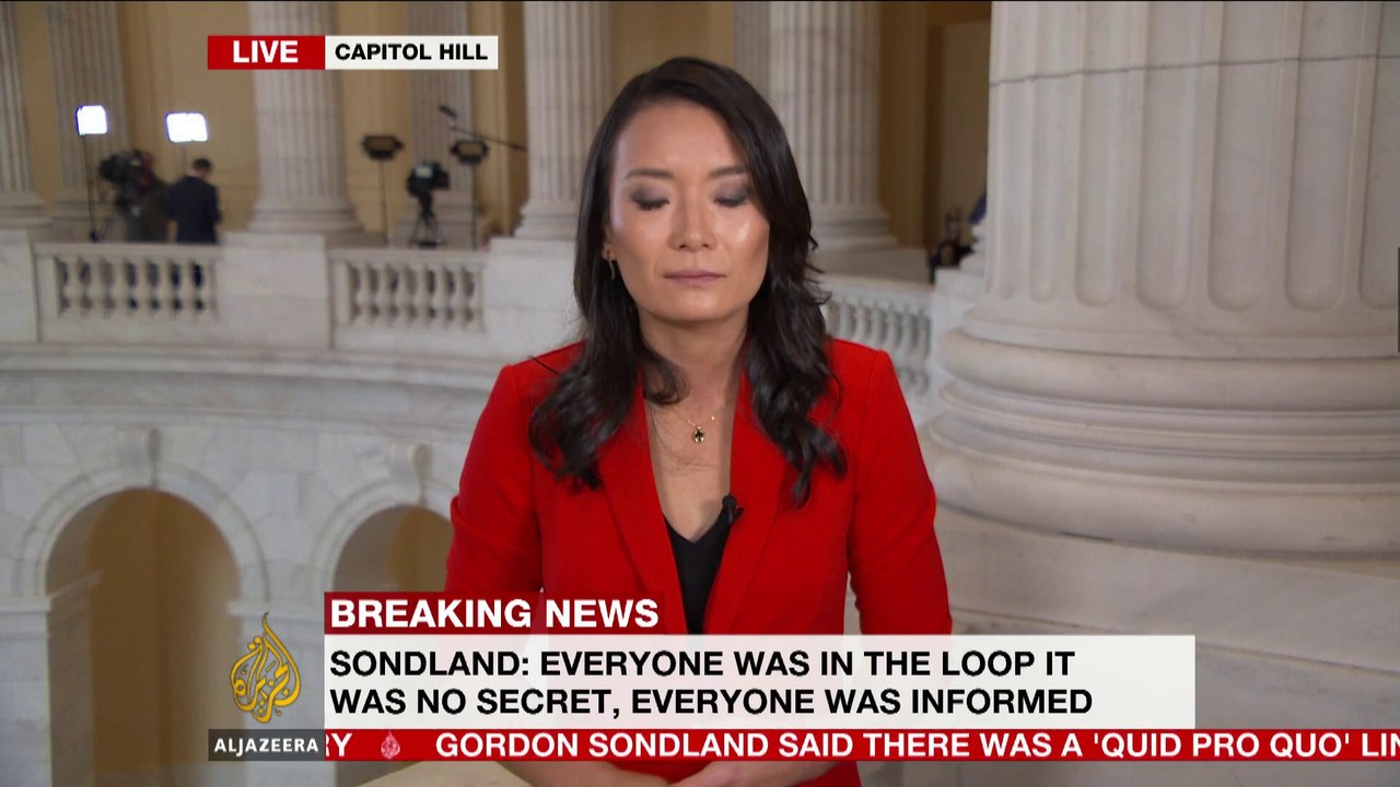 Trump impeachment inquiry: Sondland affirms 'quid pro quo' involving Ukraine