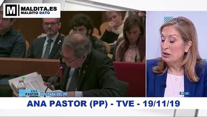 Ana Pastor (PP) sobre que "en este momento se está destruyendo empleo"
