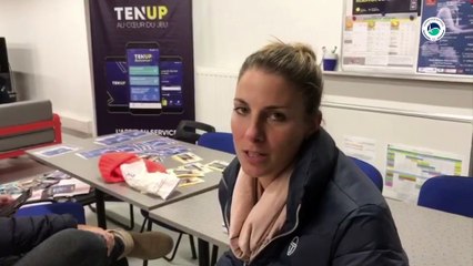 Mandy Minella, Amandine Hesse et Jeanne Clérin après le match des nuls des filles 3-3 à Clermont - #GoTCP