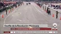 Así fue la caída de jinete durante desfile de la Revolución Mexicana