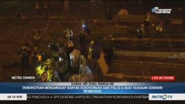 Demo Hong Kong Mereda, Petugas Kebersihan Bersihkan Sisa Bentrokan