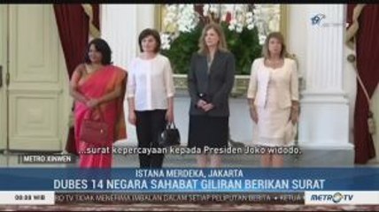 Jokowi Terima Surat Kepercayaan 14 Dubes Negara Sahabat