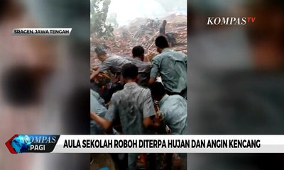 Aula Sekolah Roboh Diterpa Hujan dan Angin Kencang, 22  Siswa Terluka
