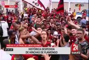Brasil: 10 mil hinchas de Flamengo despidieron a sus jugadores