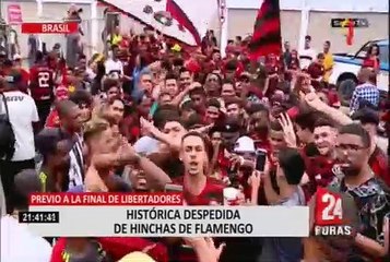 Brasil: 10 mil hinchas de Flamengo despidieron a sus jugadores
