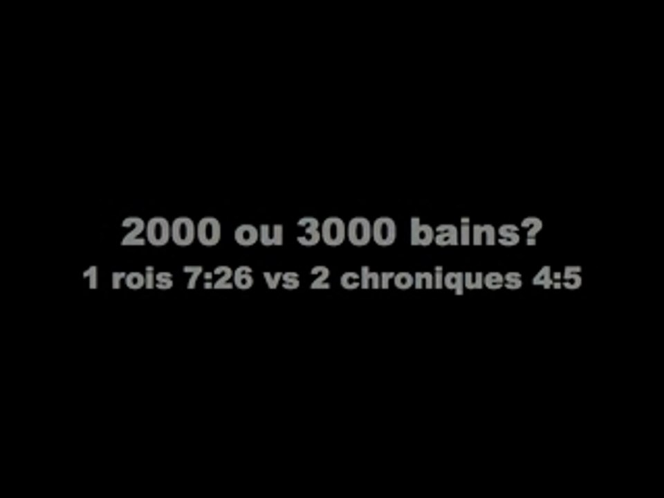 Contradictions dans la bible - 1
