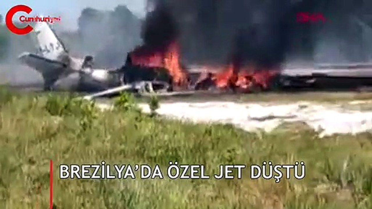 Brezilya’da özel jet düştü