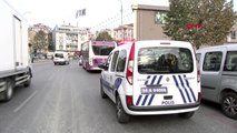 Sancaktepe'de özel halk otobüsünde yangın söndürme tüpü paniği