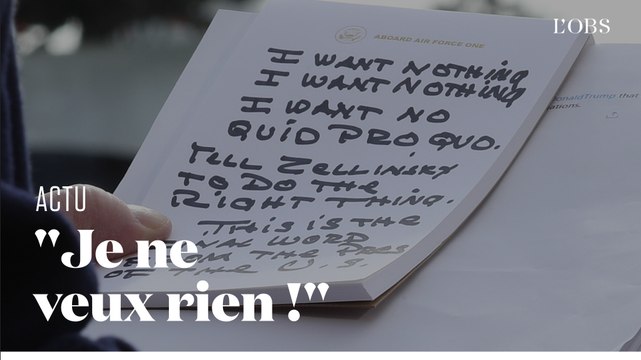 Donald Trump réagit au témoignage de l'ambassadeur Sondland en s'appuyant sur des notes explicites