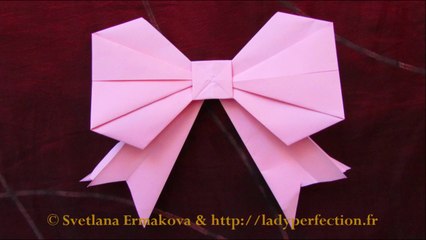Noeud de ruban en papier (origami)