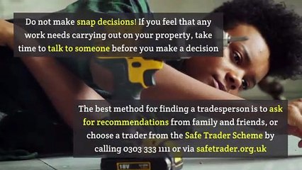 Rogue traders - Top tips for avoiding rogue traders