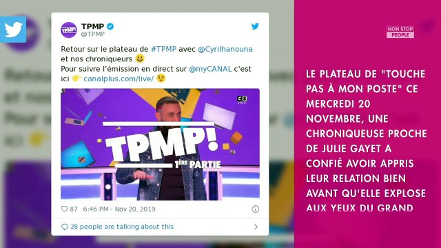 Julie Gayet et François Hollande : une chroniqueuse de TPMP savait pour leur couple bien avant