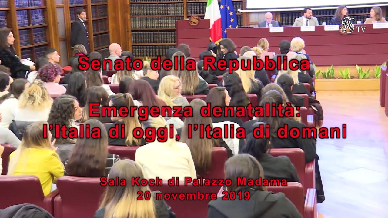 Roma - In Senato 'Emergenza denatalità l’Italia di oggi, l’Italia di domani' (20.11.19)
